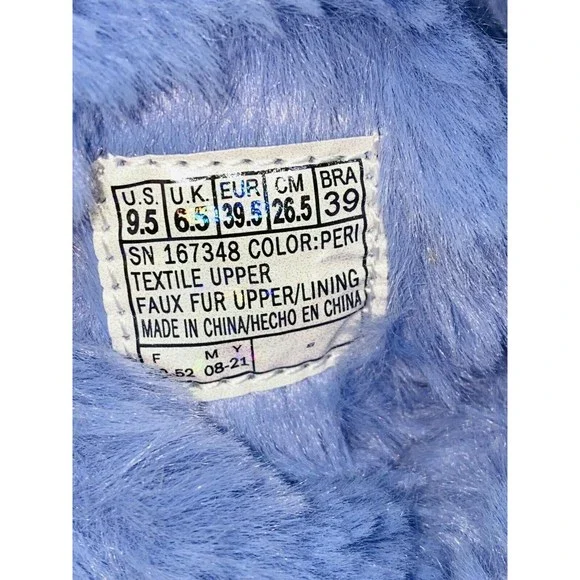 Skechers Women's Cozy Slide Furry Feels Faux Fur Slide Slippers Periwinkle 9.5M - Picture 11 of 11